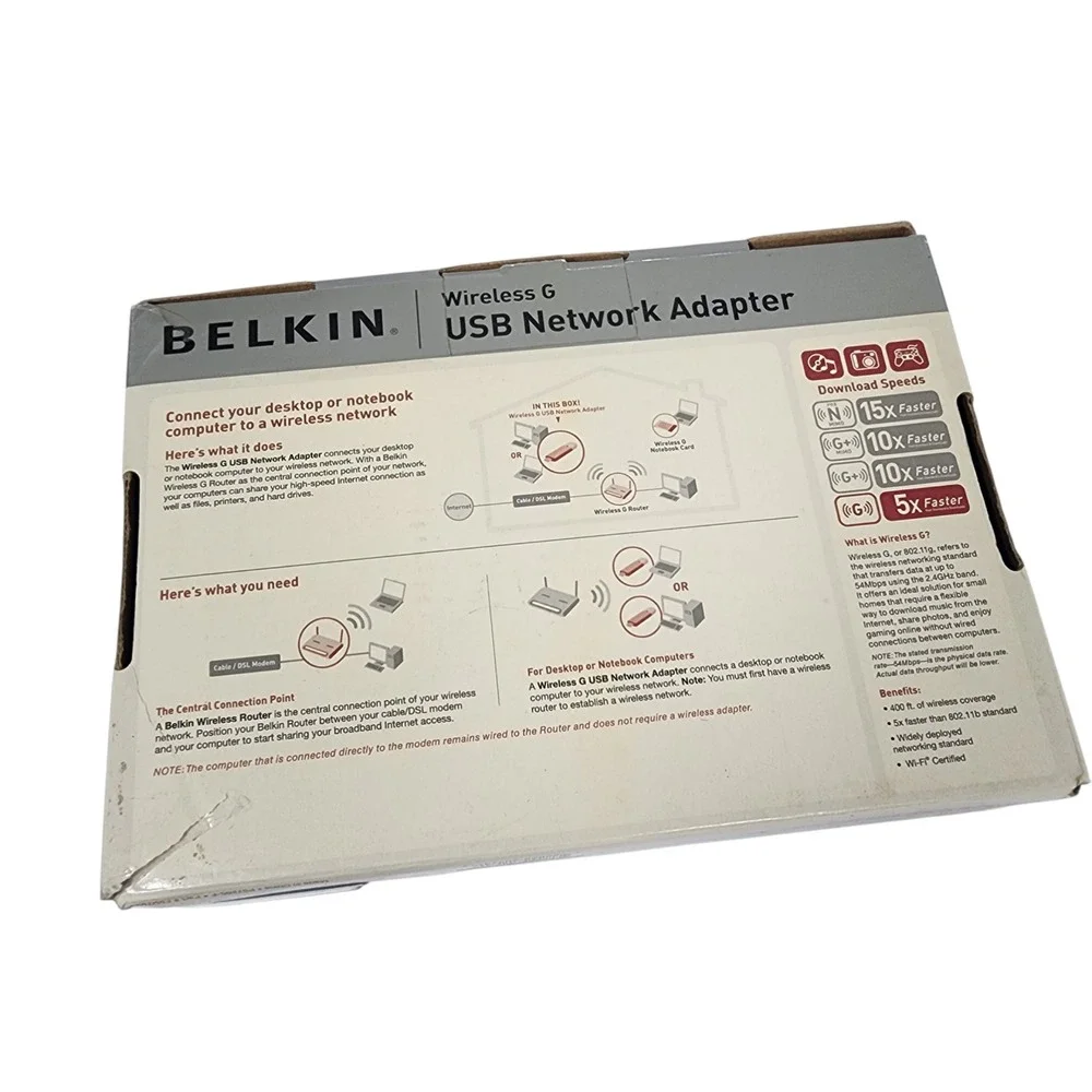 Belkin Wireless G‎ USB Network Adapter Computer 80211b 80211g - Picture 4 of 5